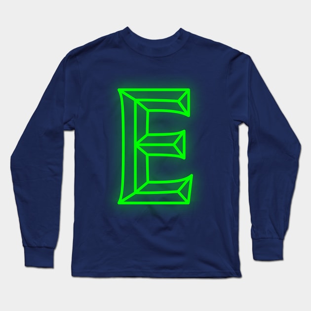 Letter E Letter Art Long Sleeve T-Shirt by EKSU17